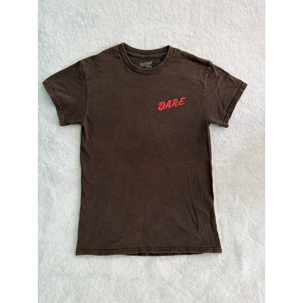 D.A.R.E. Men’s S Gray Crew Neck Short Sleeve Graphic T-Shirt Nature Is My Drug